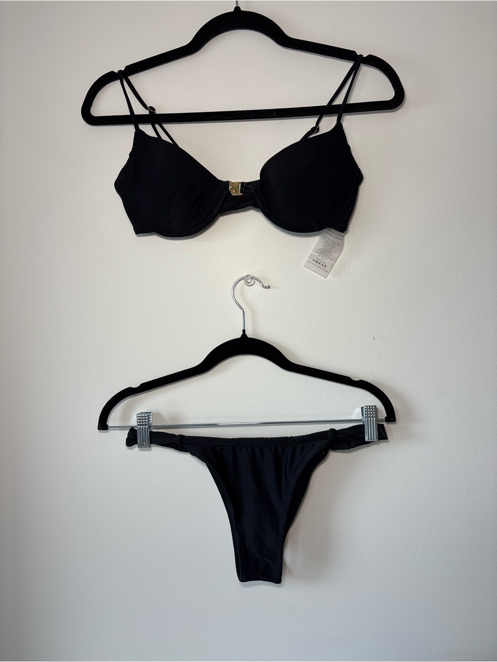 White Fox Boutique Black Two-Piece Bikini Set